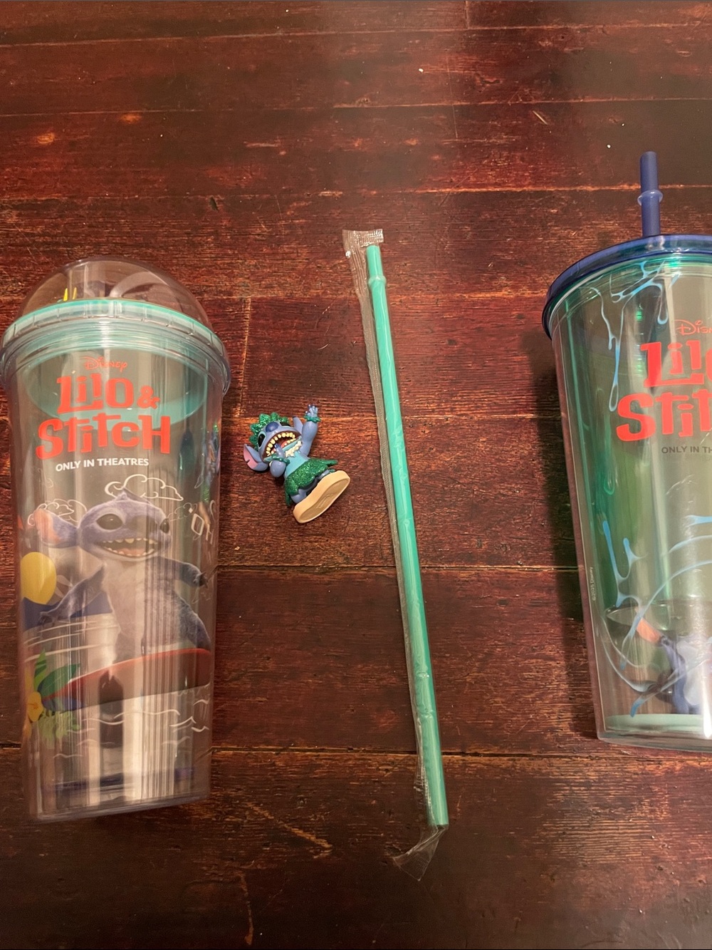 Disney Lilo & Stitch Iridescent Teal & Blue Twin Tumbler Set 20oz - Picture 4 of 4